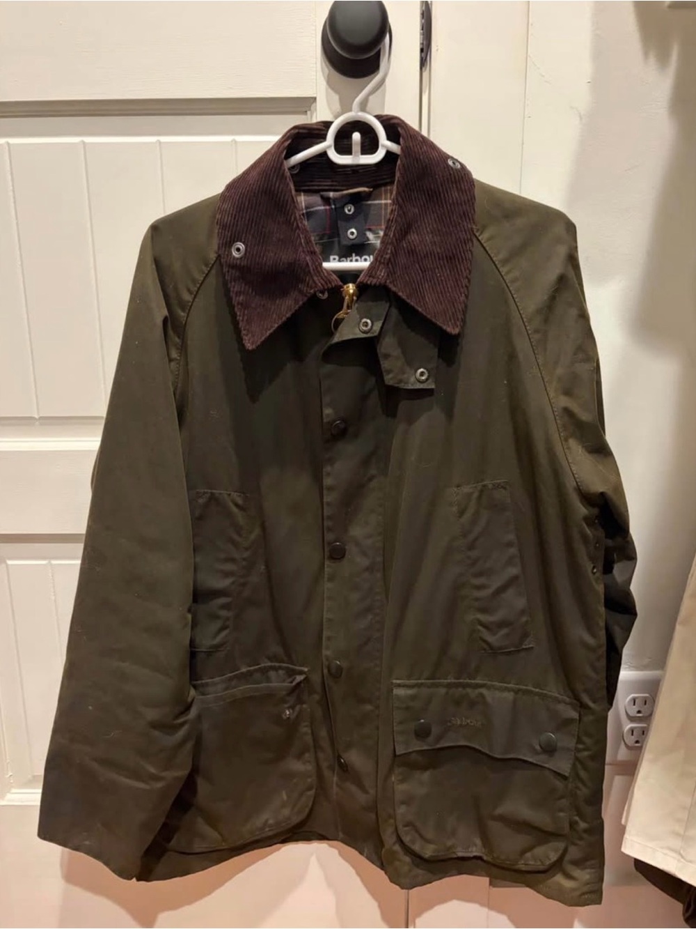Barbour Bedale Jacket in Olive w/ Quilted Liner